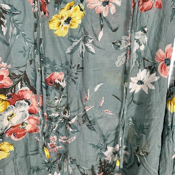 Loft Green Multicolor Floral Top – Size XL - Picture 3 of 5